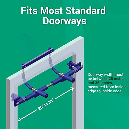 Gym1 - Juego de gimnasio de lujo para interiores para niños - Juego de gimnasio todo en uno - Cuatro formas de diversión: columpio azul para interiores, anillos de plástico, escalera de escalada y barra de dominadas