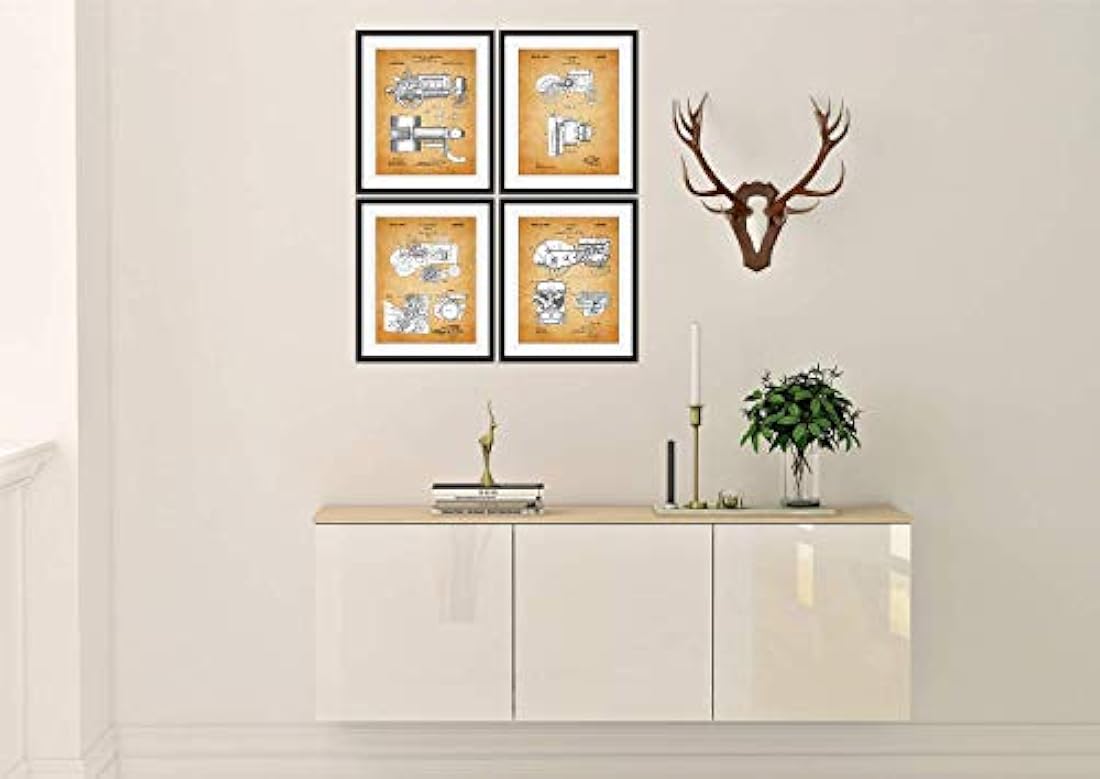 Impresiones de arte de pared de patente de tractores