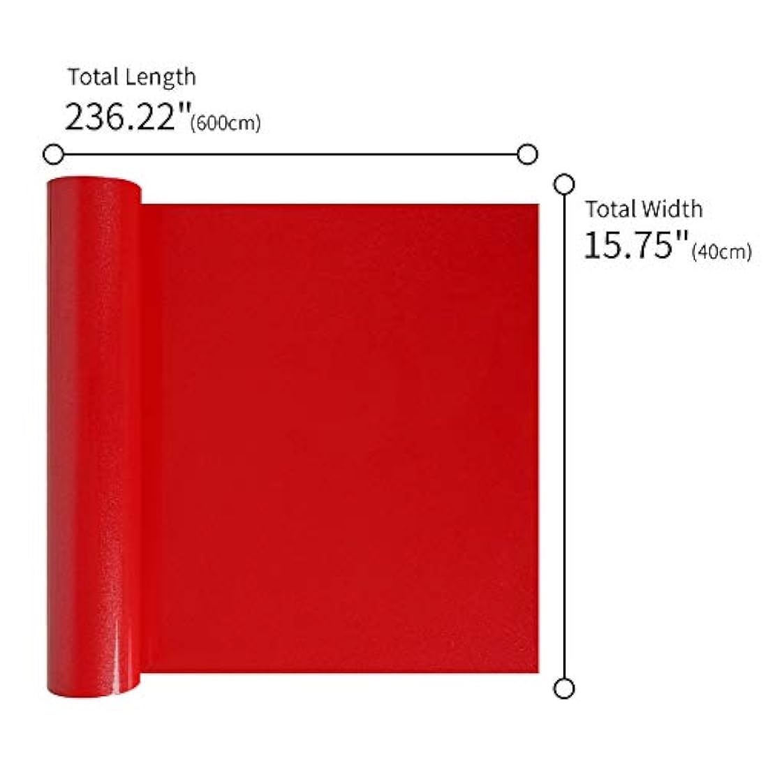 Papel vinilo pintado autoadhesivo rojo brillante(15.0x24.8)