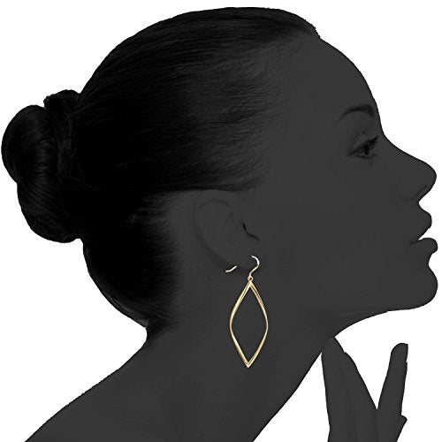 Pendientes de aro con postes de plata esterlina