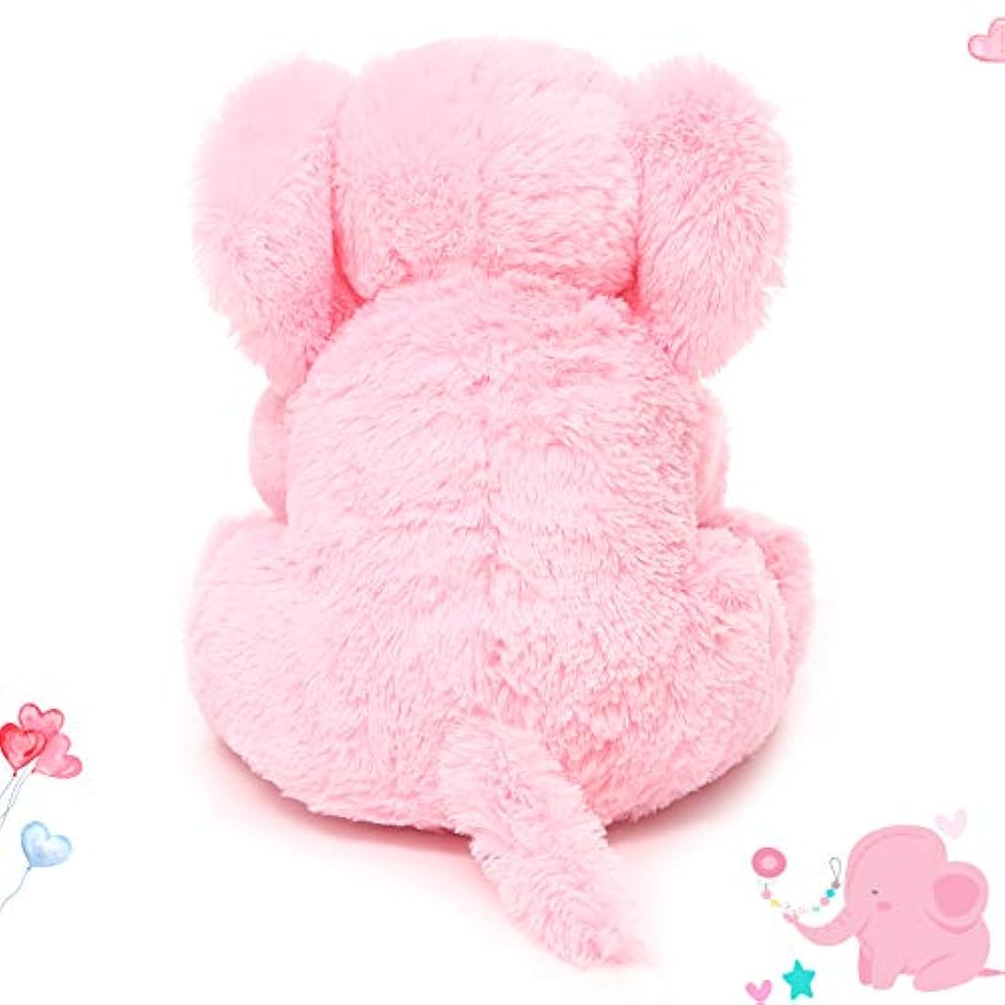 Elefante de peluche suave Rosado
