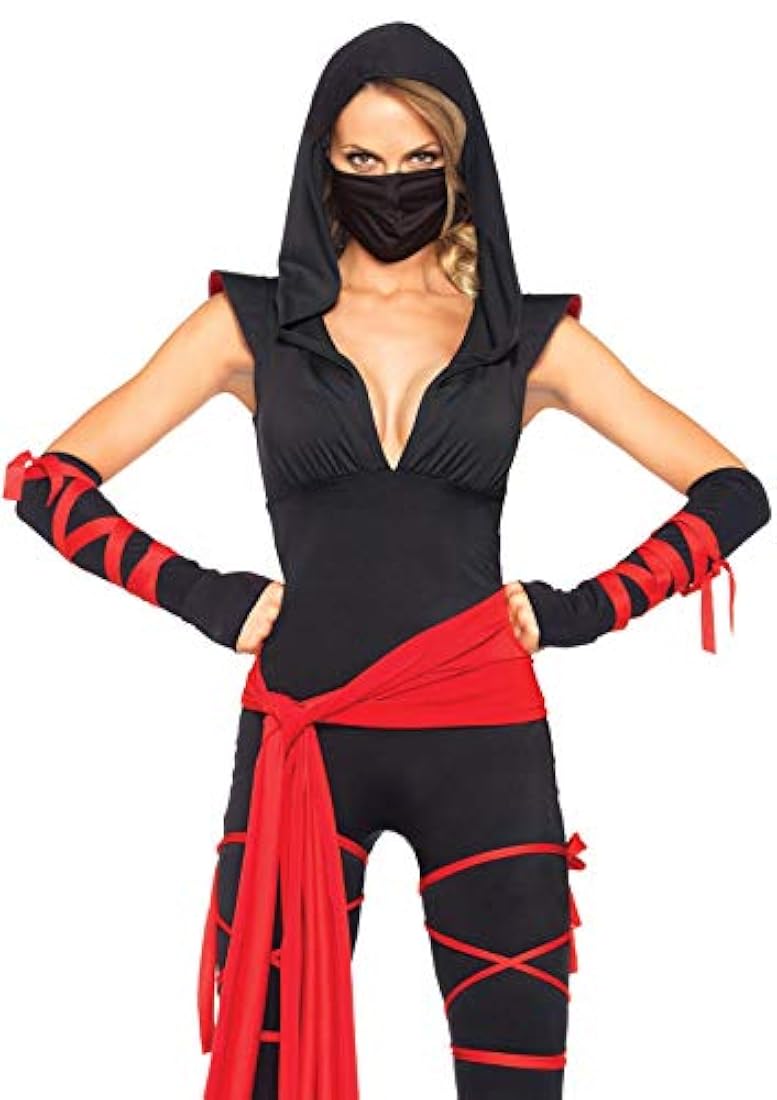 Disfraz de ninja mortal de 5 piezas para mujer