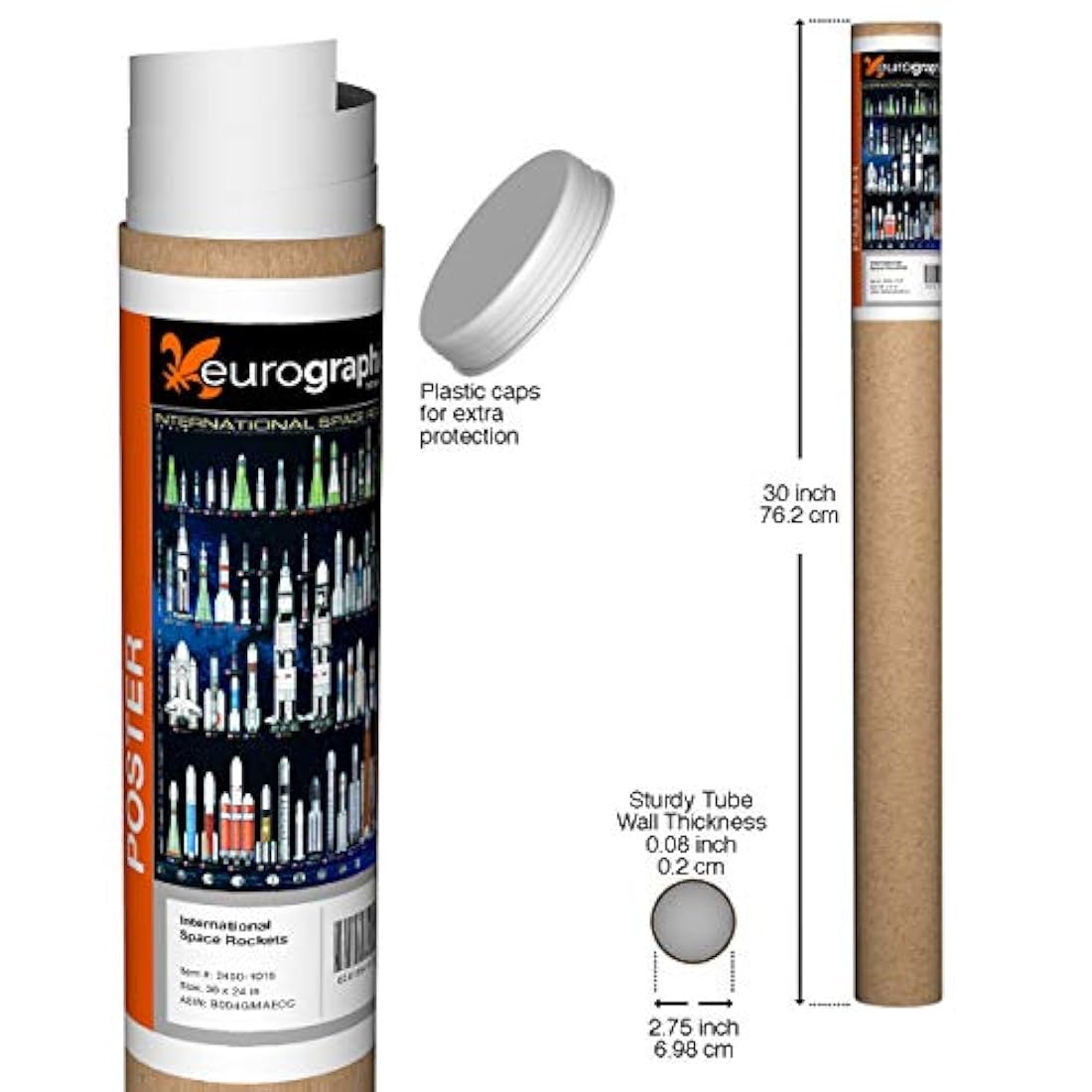 EuroGraphics International Space Rockets - Póster