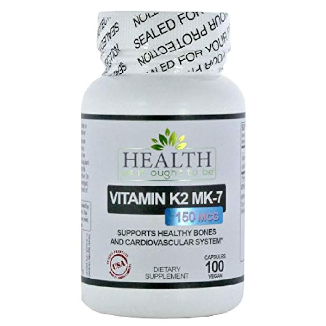 vitamina K2 MK-7 de 150 mcg 100 cápsulas