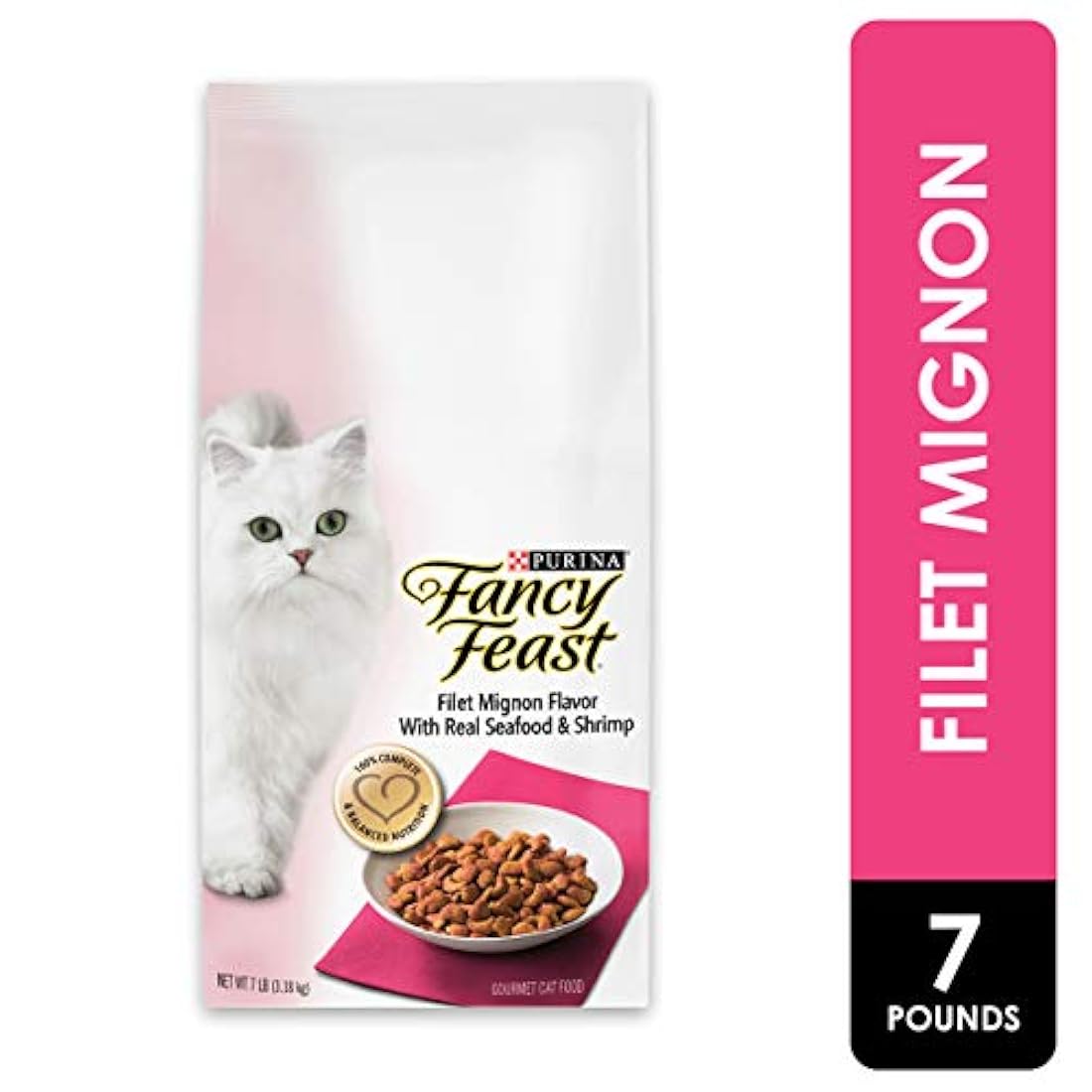 Purina Fancy Filet Mignon, Mariscos y Camarones Bolsa de 7