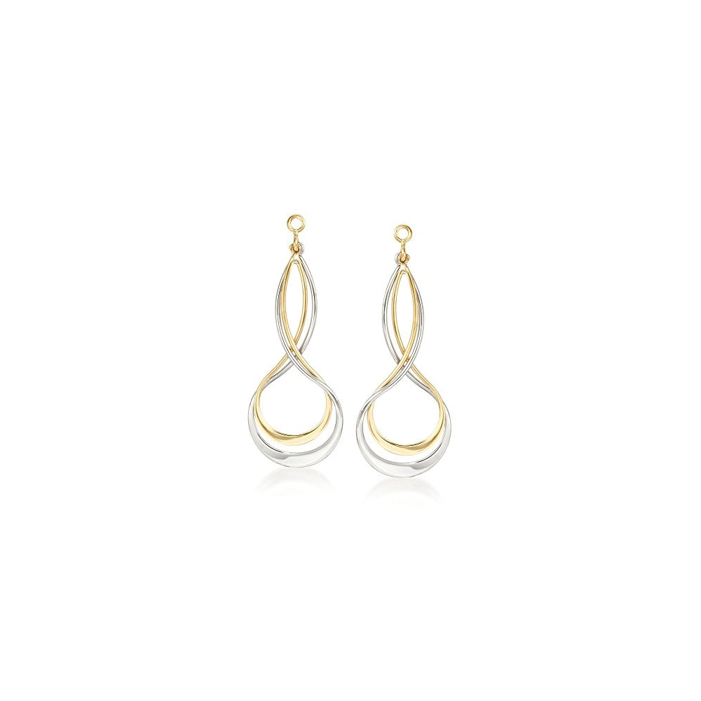 Aretes colgantes oro amarillo de 14 quilates para muejer