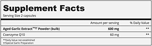 Fórmula de extracto de ajo envejecido 100 cápsulas