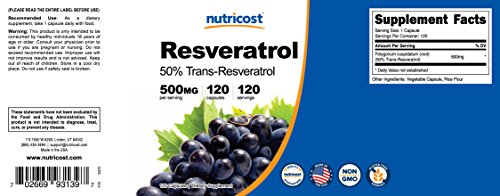 Nutricost Resveratrol 0.017 120 Cápsulas