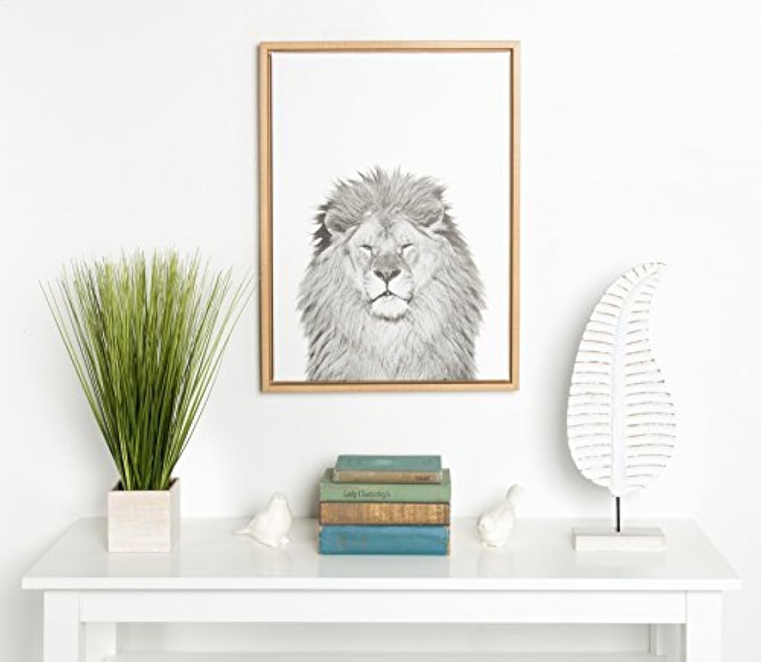 Kate and Laurel - Lienzo enmarcado, diseño de león