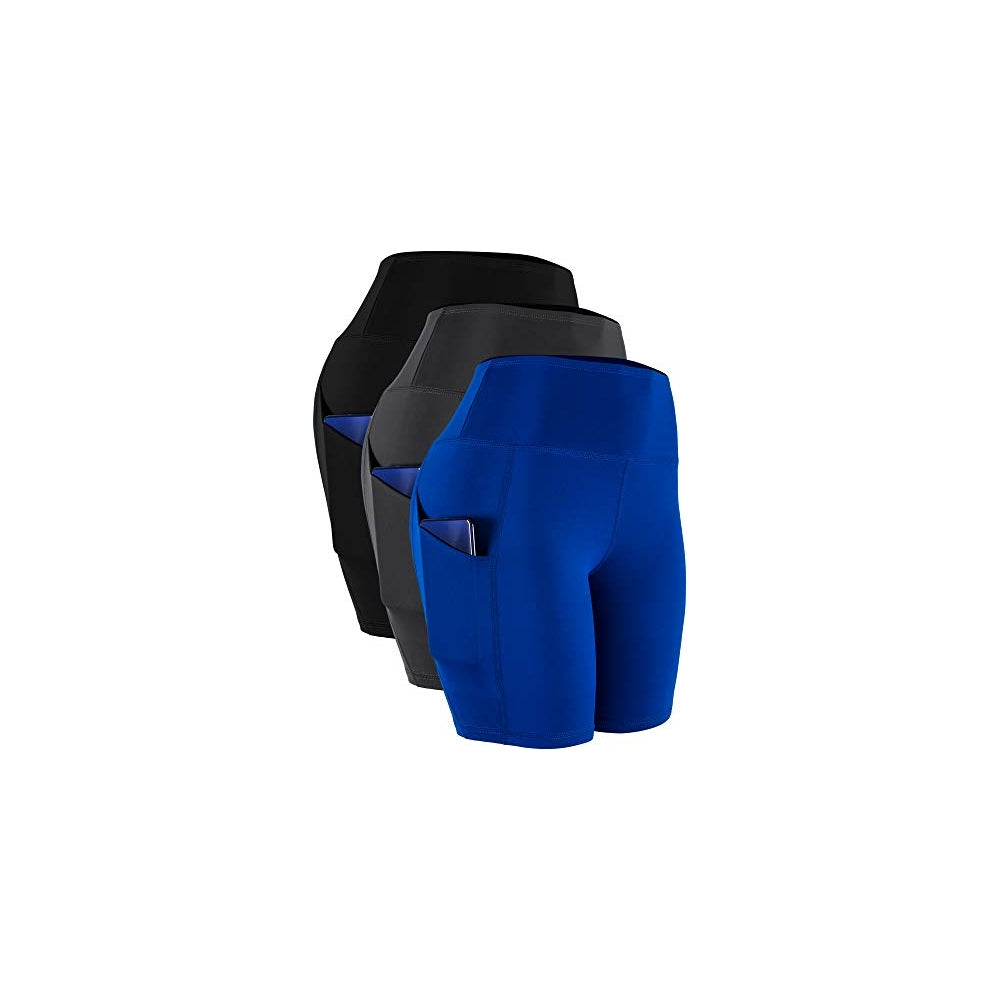 Shorts cortos de yoga para mujer de cintura alta talla XL