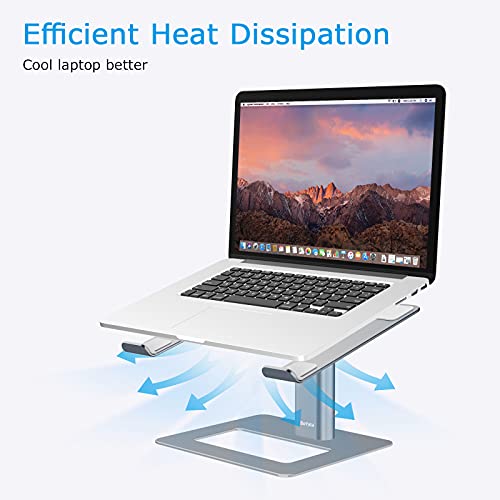 BoYata - Soporte ergonómico de aluminio ajustable en altura, soporte para computadora portátil para escritorio, compatible con MacBook Pro/Air, Dell, Lenovo, HP, Samsung, más portátiles de 11 a 17 pulgadas