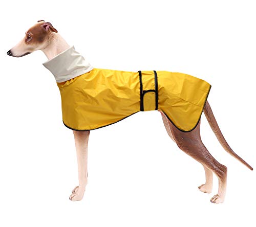 Chubasquero para perros con barra reflectante, resistente a la lluvia/al agua, chaleco ajustable – impermeable para perros galgos, Lurchers y Whippets 0608