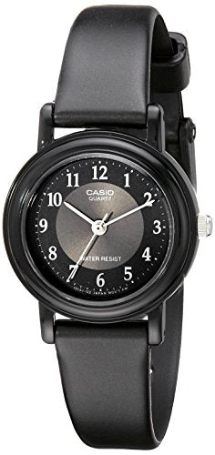 reloj clásico de resina para mujer color negro