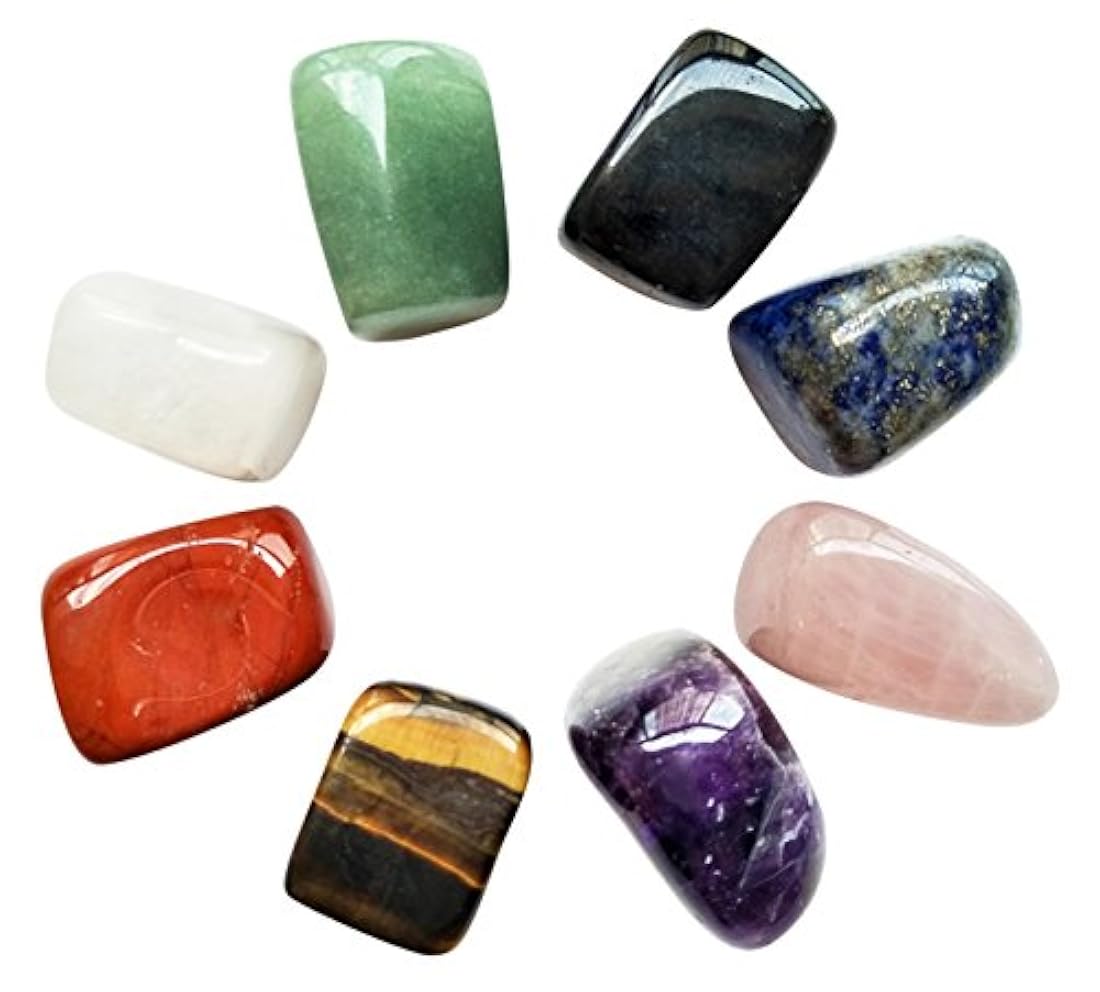 Juego de 8 piedras de chakra, forma natural, cristales