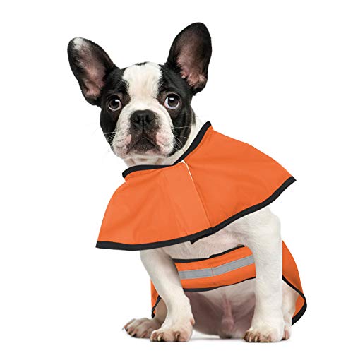 HDE - Impermeable con capucha para perros y cachorros, tallas S-XL