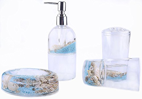 4 piezas acrílico líquido 3D movimiento flotante baño