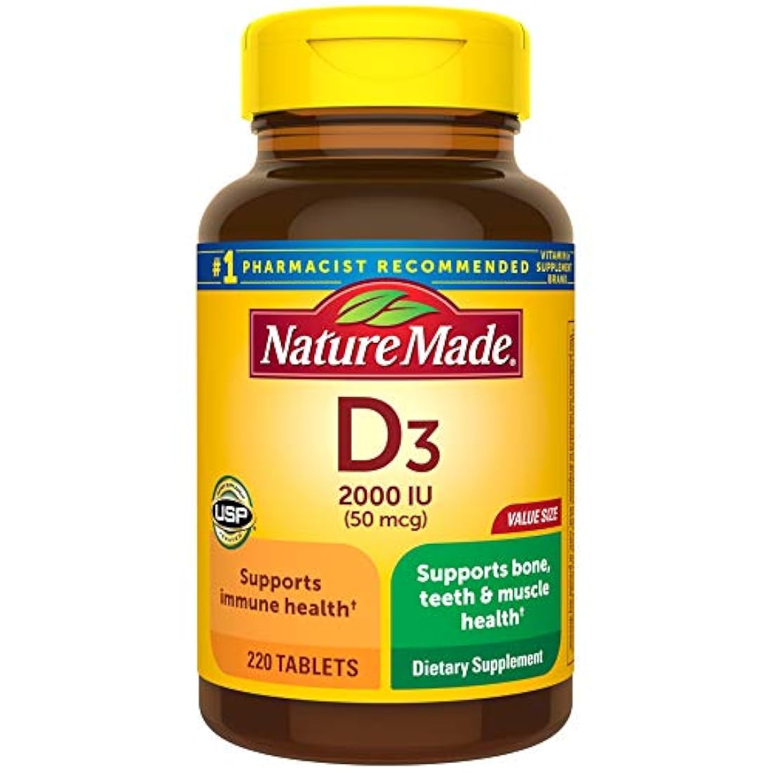 Comprimidos de vitamina D3 2000 UI 100 unidades