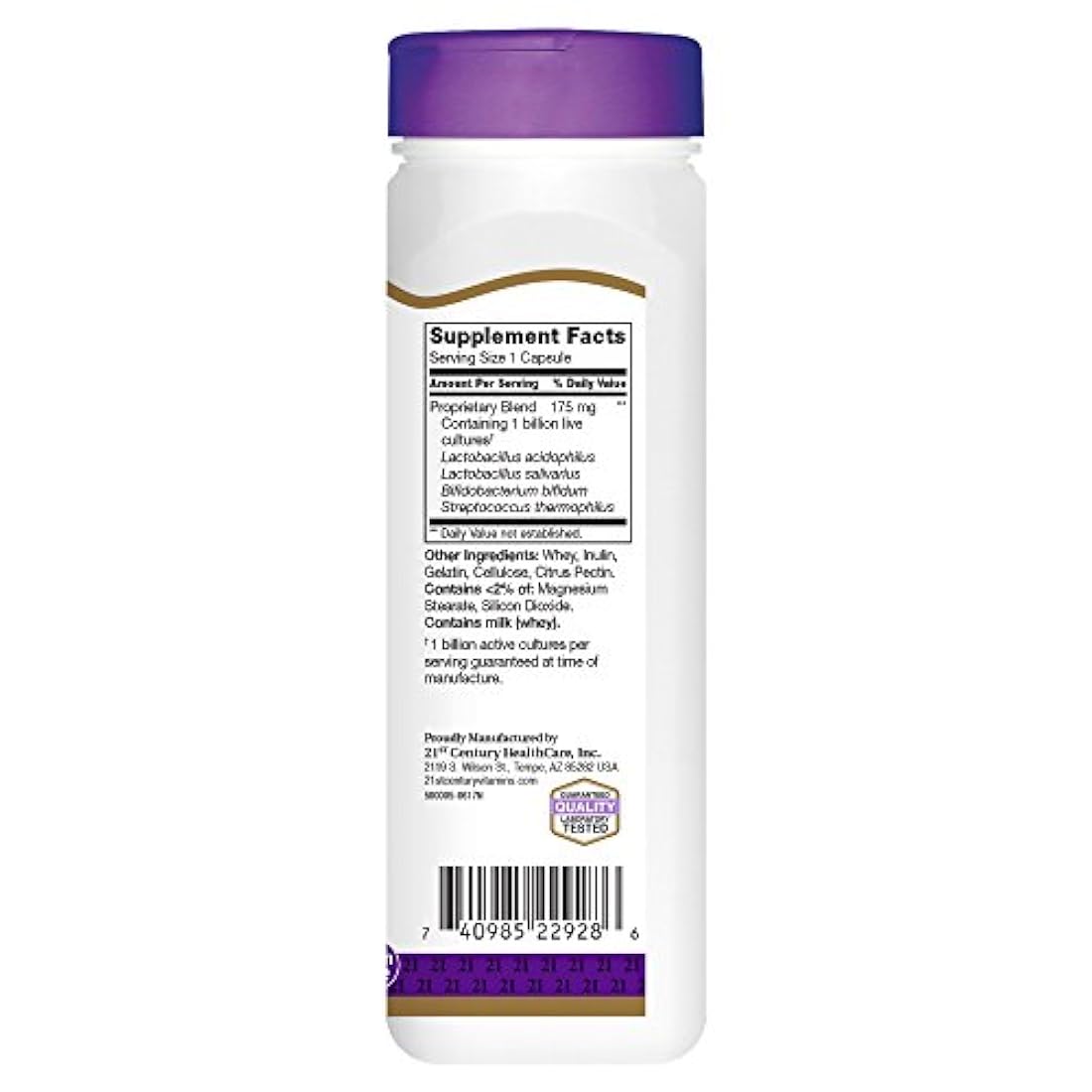 Cápsulas de mezcla probiótica 21st Century Acidophilus 150