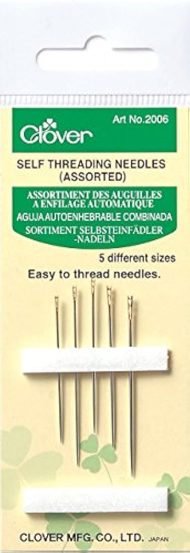 Clover Agujas autoenhebrables, surtidas, Acero, Plateado