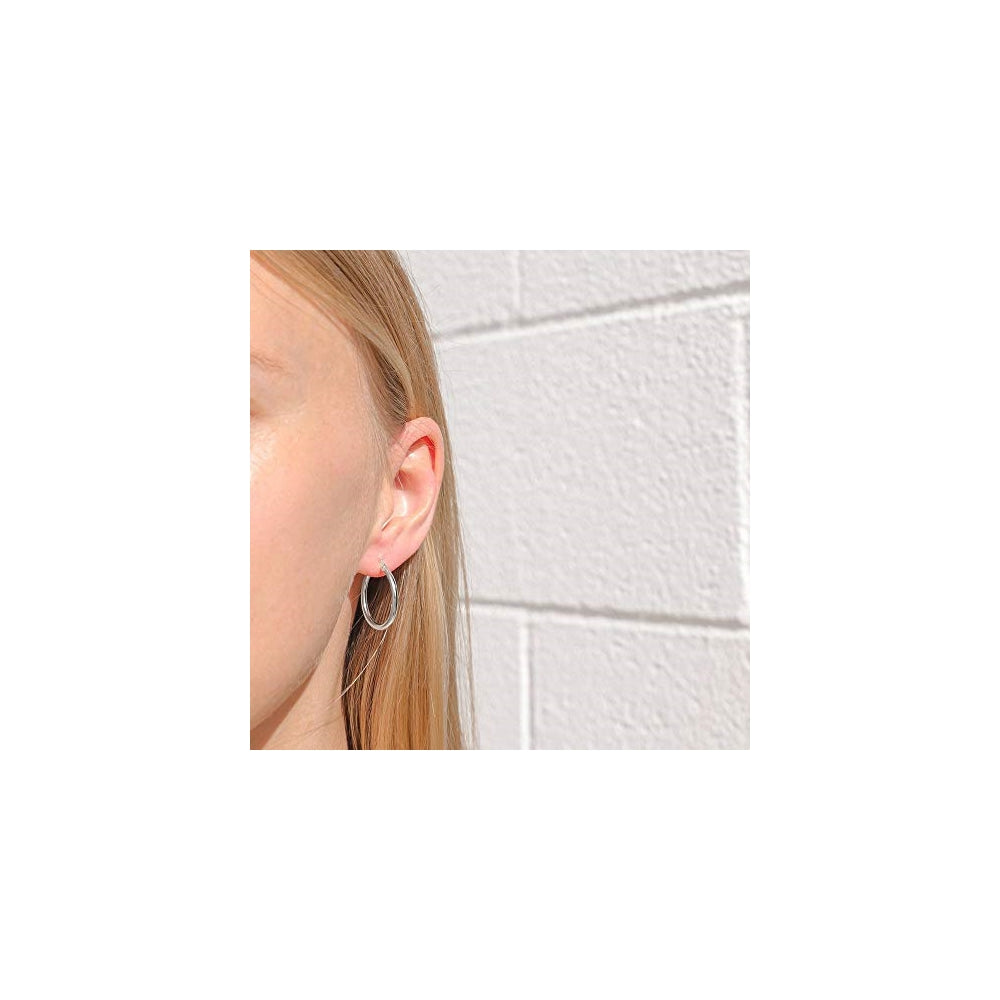 Aretes con poste de plata hipoalergénicas para mujeres