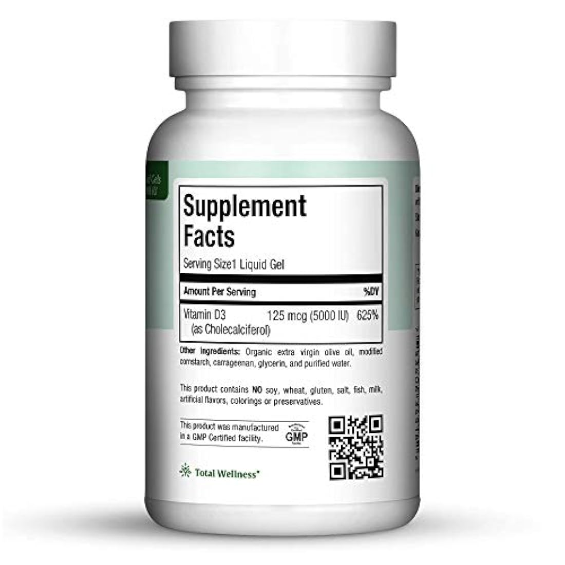 Maxi 5000 mg Suplemento de Vitamina D3 Liquid Gel, 1, 1