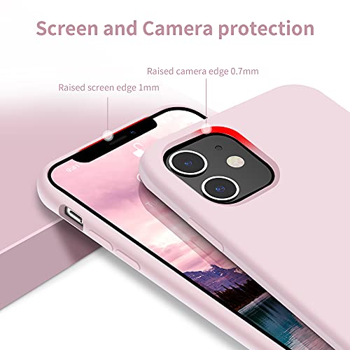 OTOFLY Funda para iPhone 11, ultra delgada, de gel de silicona líquida con protección completa antiarañazos, a prueba de golpes, compatible con iPhone 11 (rosa hielo)