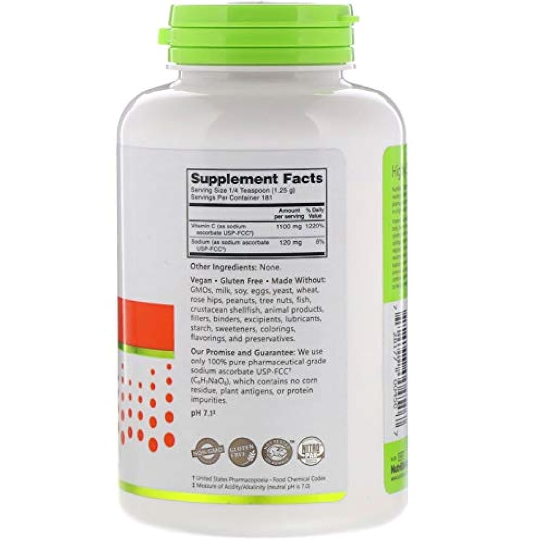 Nutribiótico - Polvo cristalino atenuado de ascorbato de sodio, 728177004507, 1, 1