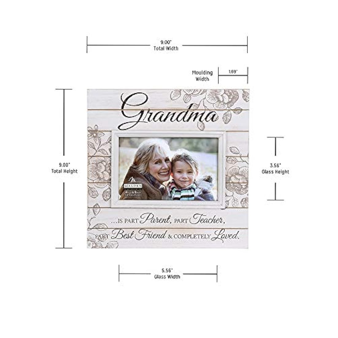 Marco de madera turquesa para foto con efecto gastado