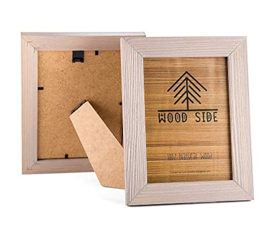 Marco de fotos de madera rústica de 5 x 7 pulgadas