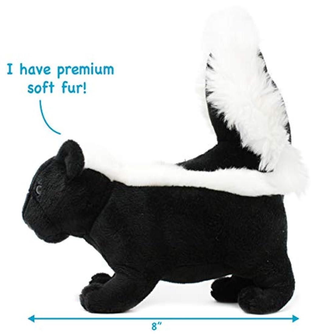 Peluche diseño de Seymour la mofeta, 9 in, Negro, VIAHART