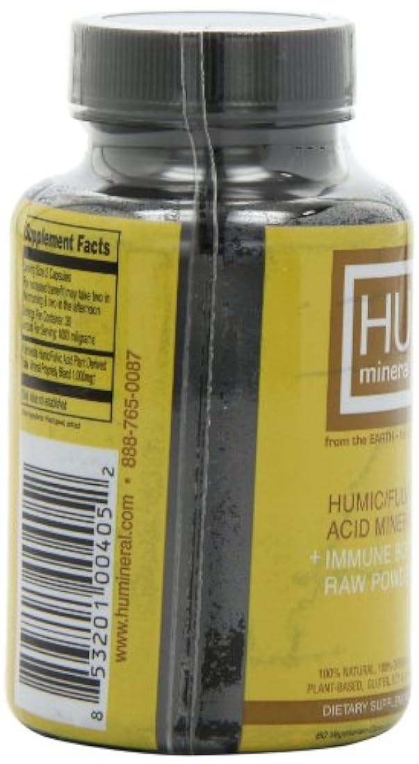 Humineral Humic y Fulvic Suplemento mineral en polvo crudo, 60 unidades