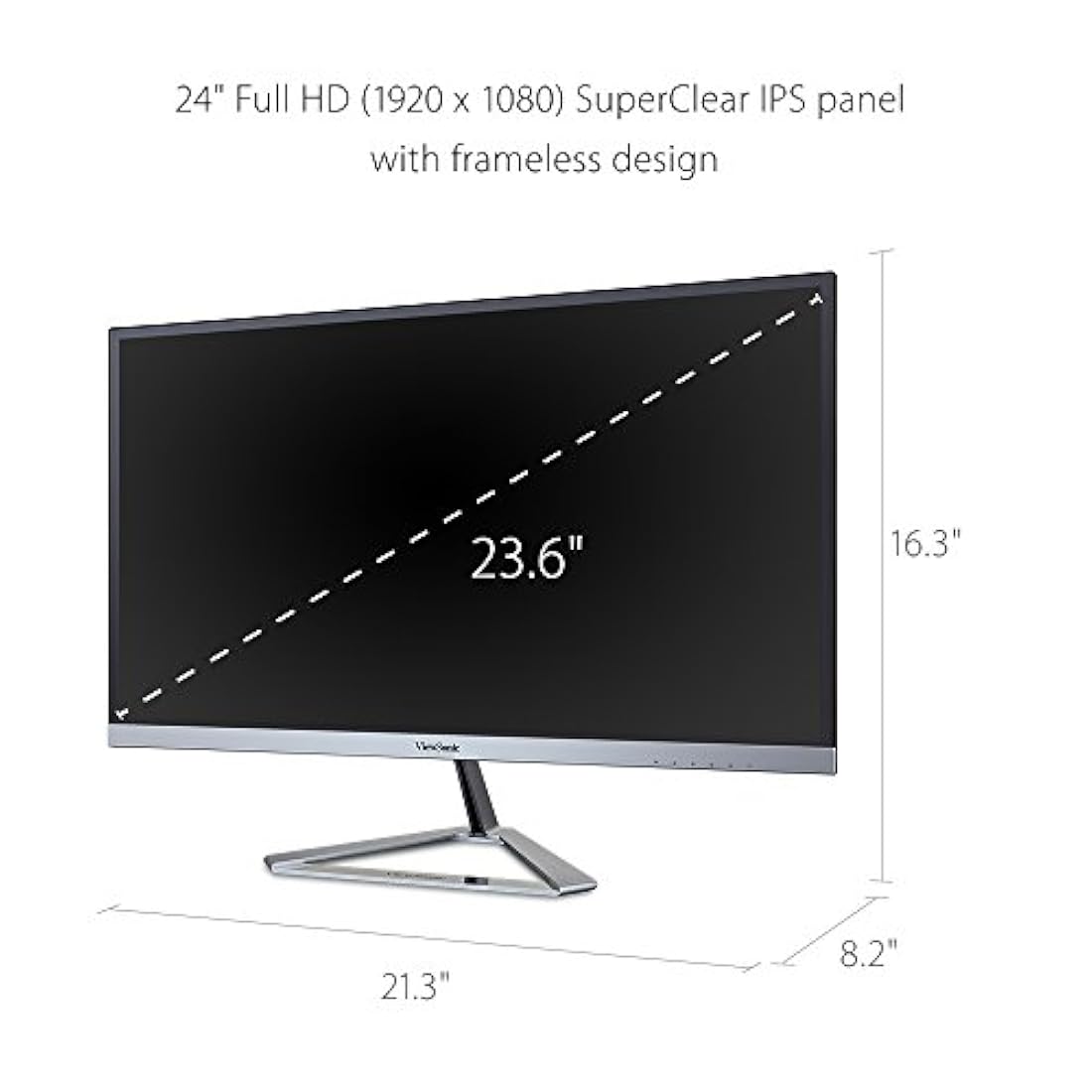 Monitor ViewSonic LED VX2276-SMHD, 22 pulgadas, diseño