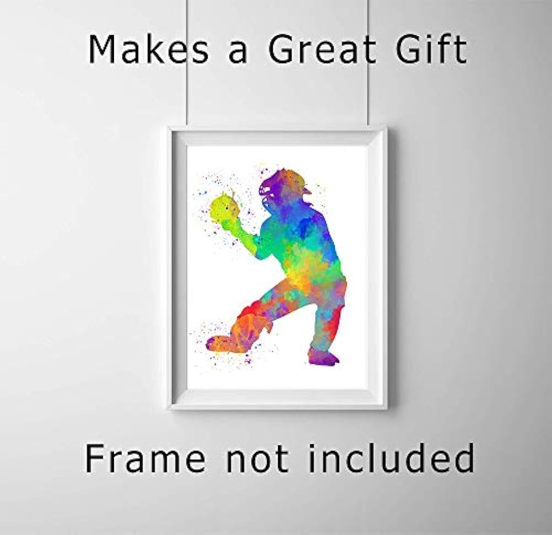 Impresión de arte abstracto de pared de béisbol 11x14