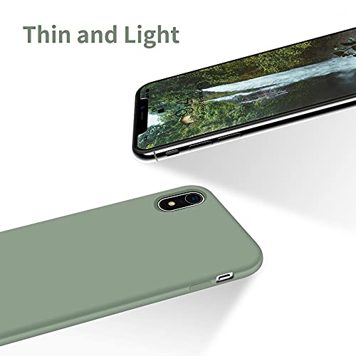 OTOFLY - Funda protectora de goma de silicona suave de alta calidad, compatible con Apple iPhone XR de 6.1 pulgadas (verde calke)