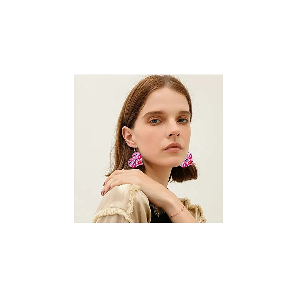 Aretes de piel sintética de trébol sombrero verde 25 pares