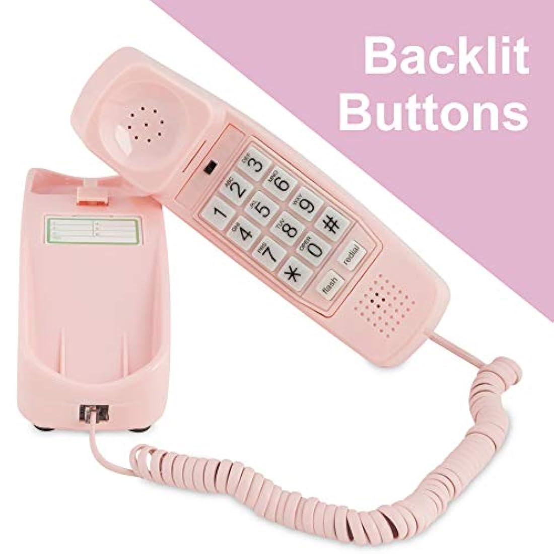 Trimline Teléfono con cable, Señoras Rosa