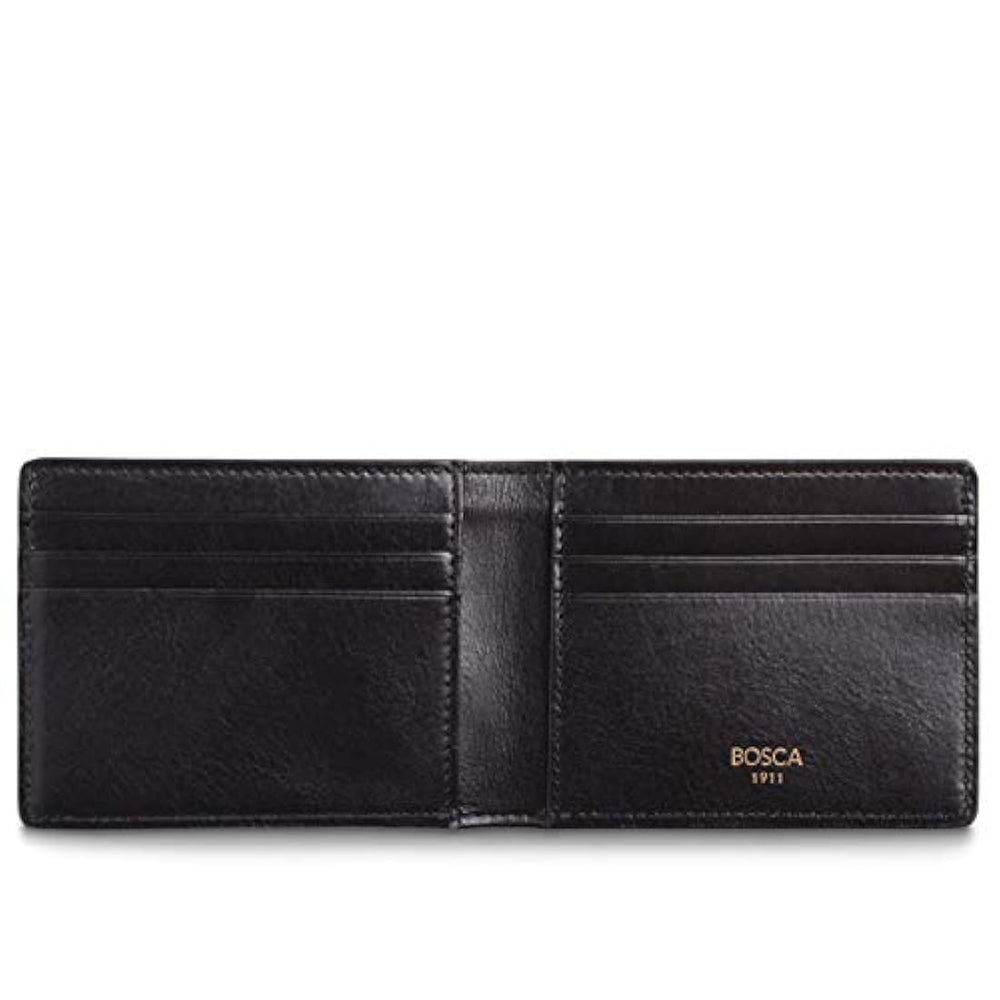 Bosca Cartera pequeña de piel bifold para hombre