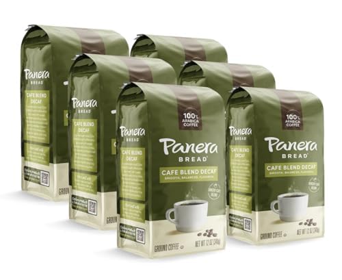 Café molido descafeinado Panera, 12oz, paquete de 6 unidades