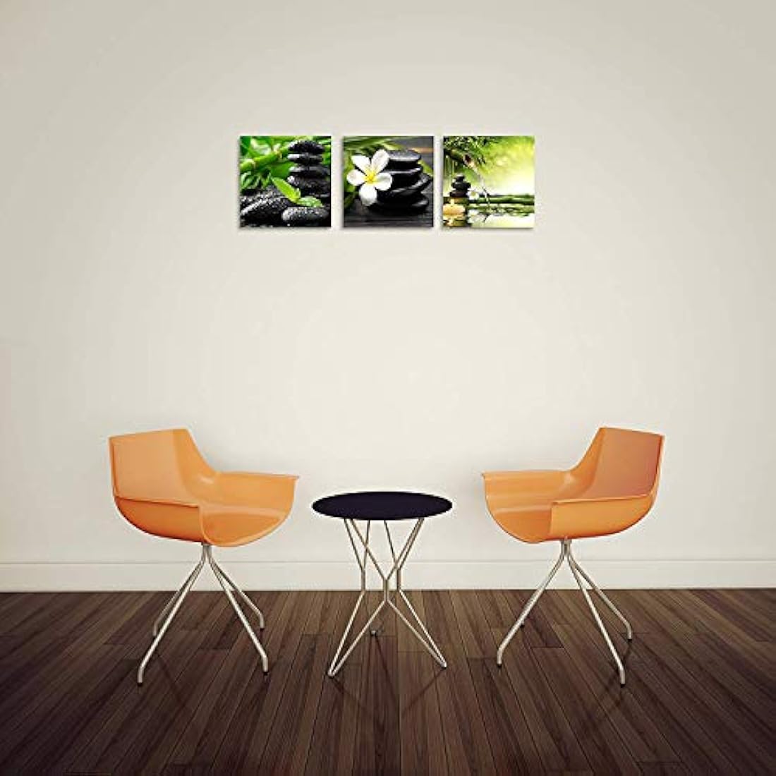 TutuBeer - Lienzo de 3 paneles, diseño de flores de bambú