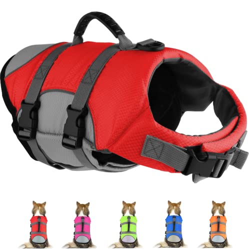 Mklhgty Chaleco salvavidas para perro, reflectante