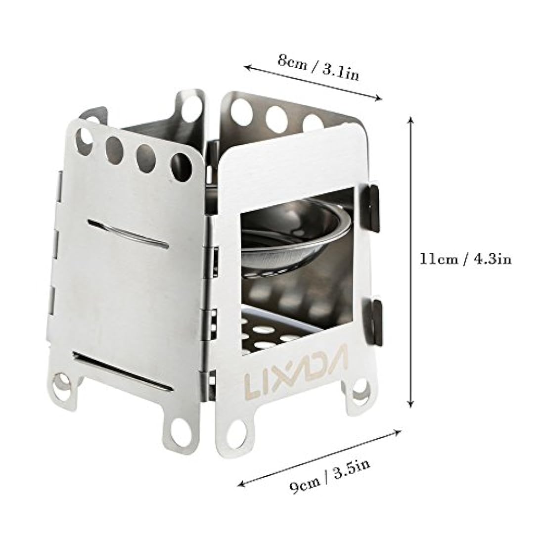 Estufa de camping Titanio/Acero Inoxidable