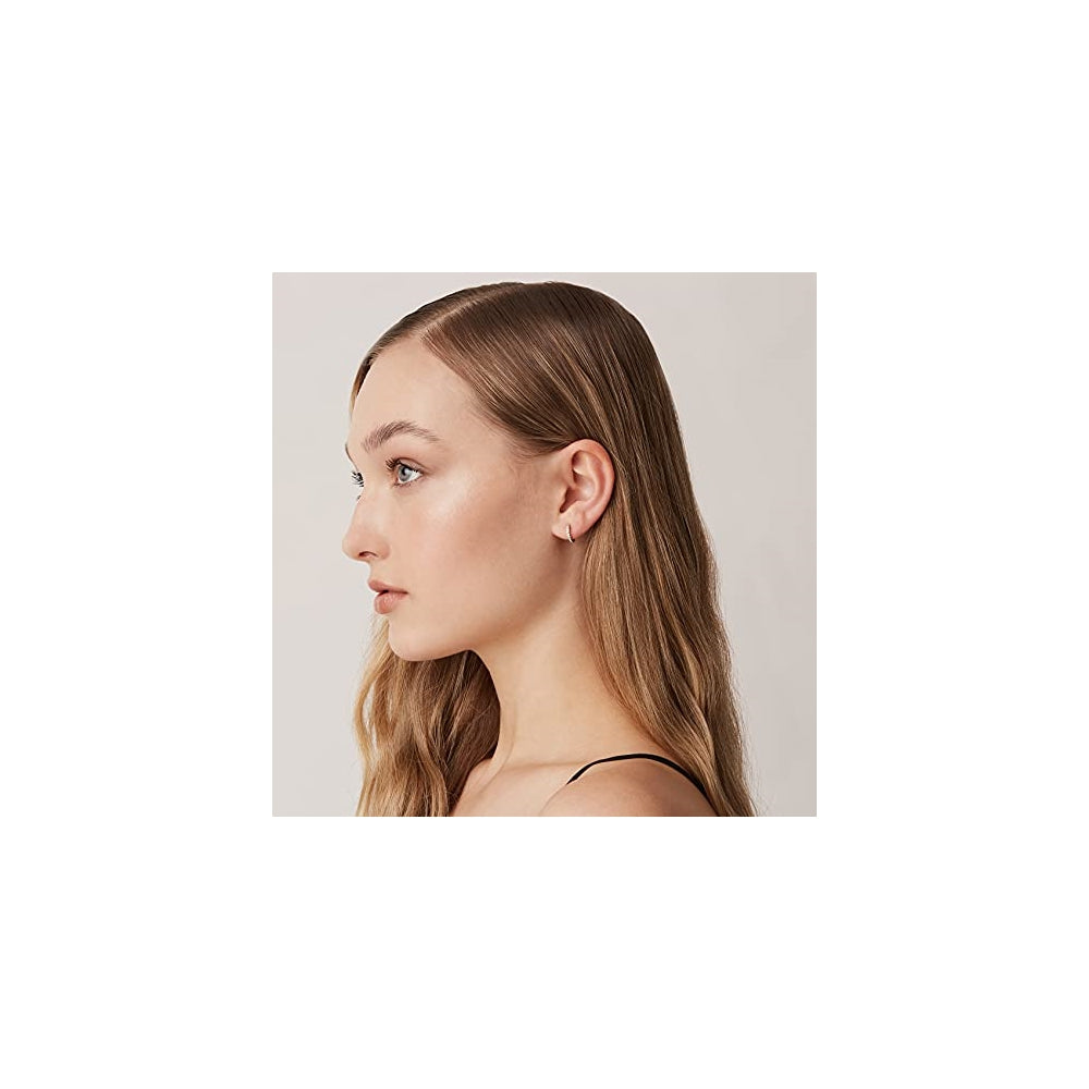 Aretes tipo arracada con circonita cúbica chapados en oro