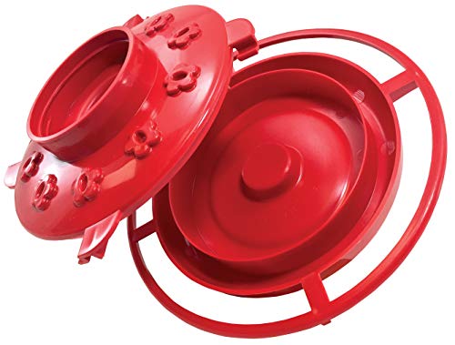 Bebedero para colibrí de 32 onzas 3055 de First Nature, Paquete de 1, Rojo