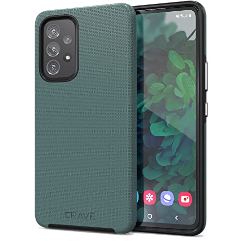 Crave Dual Guard - Funda para Samsung Galaxy A53, protección a prueba de golpes, doble capa para Samsung Galaxy A53 5G, color verde bosque