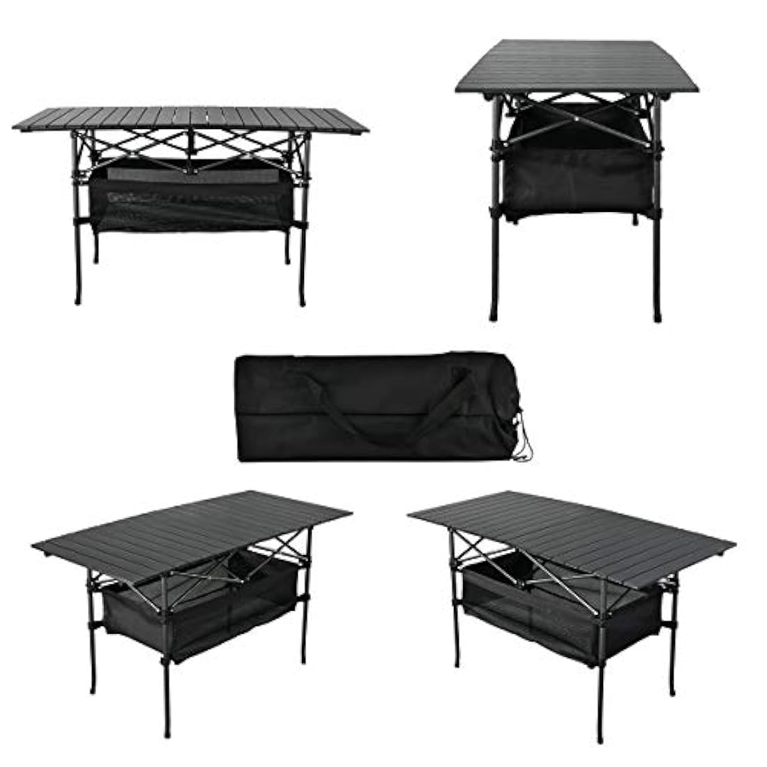 Mesa de picnic portátil al aire libre, mesa enrollable