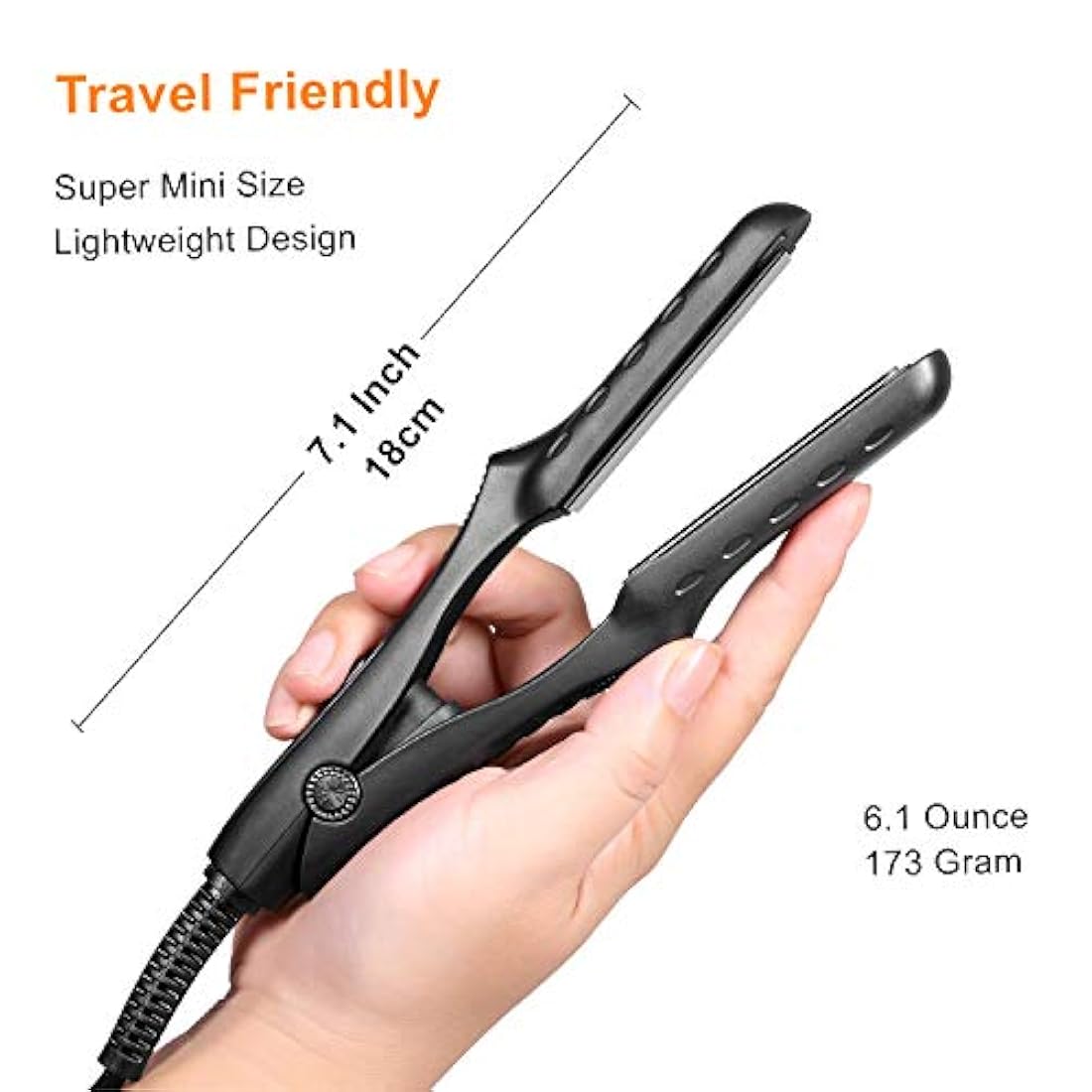 Mini plancha plana portátil de turmalina de cerámica