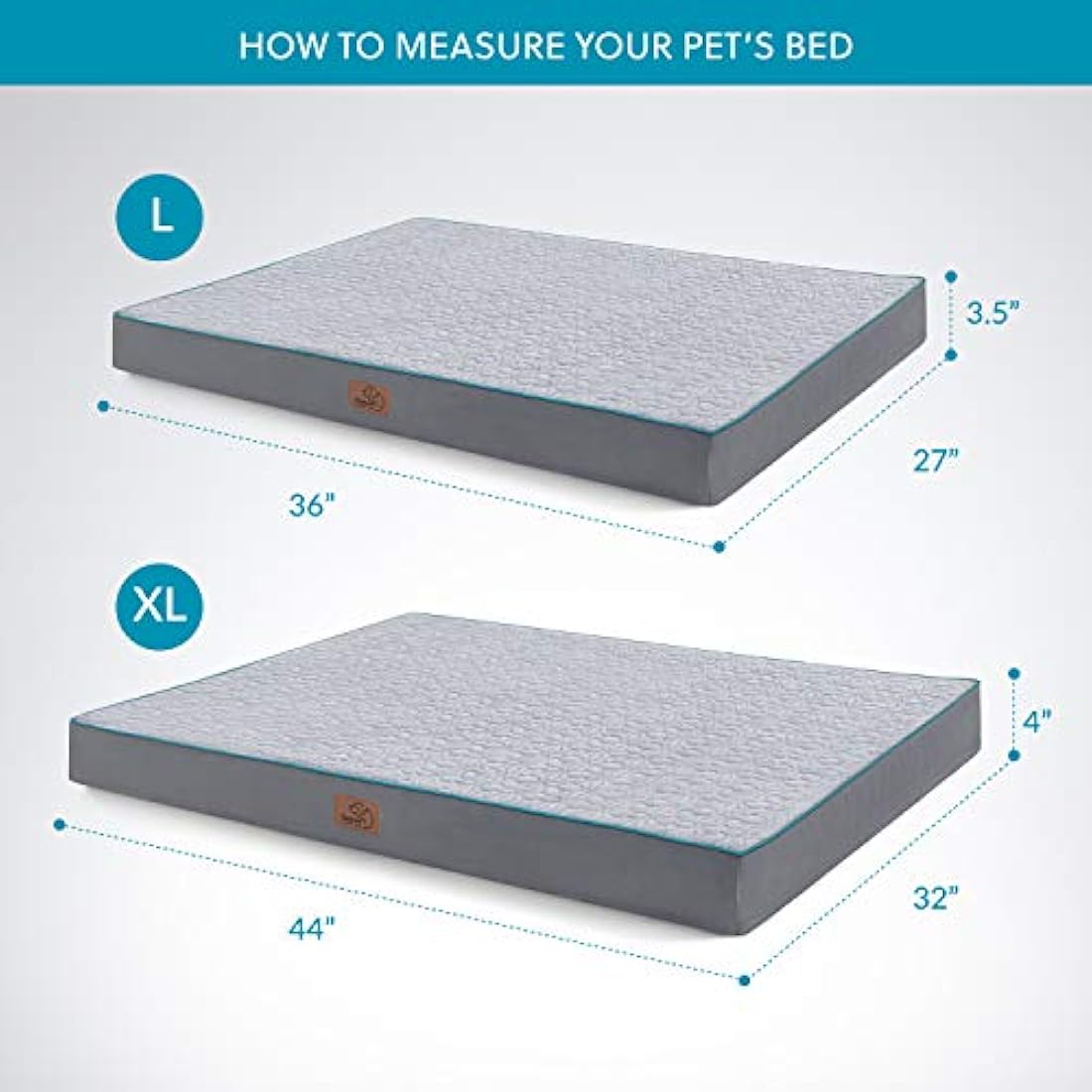 Bedsure Cama ortopédica de espuma viscoelástica para perros