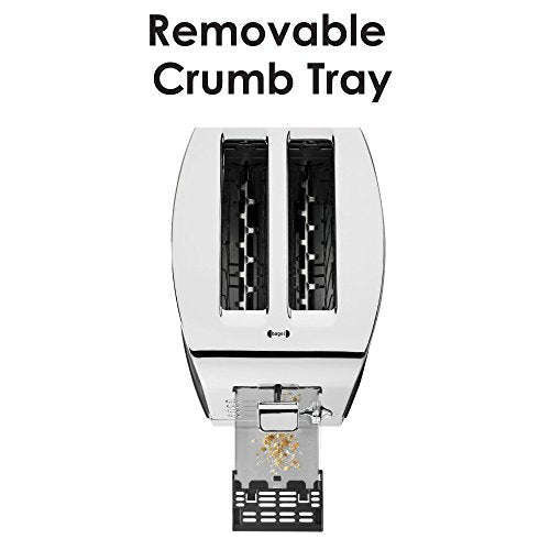 Tostadora de 2 ranuras con carcasa de acero inoxidable