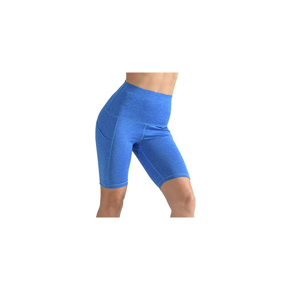 Shorts cortos de yoga para mujer de cintura alta talla