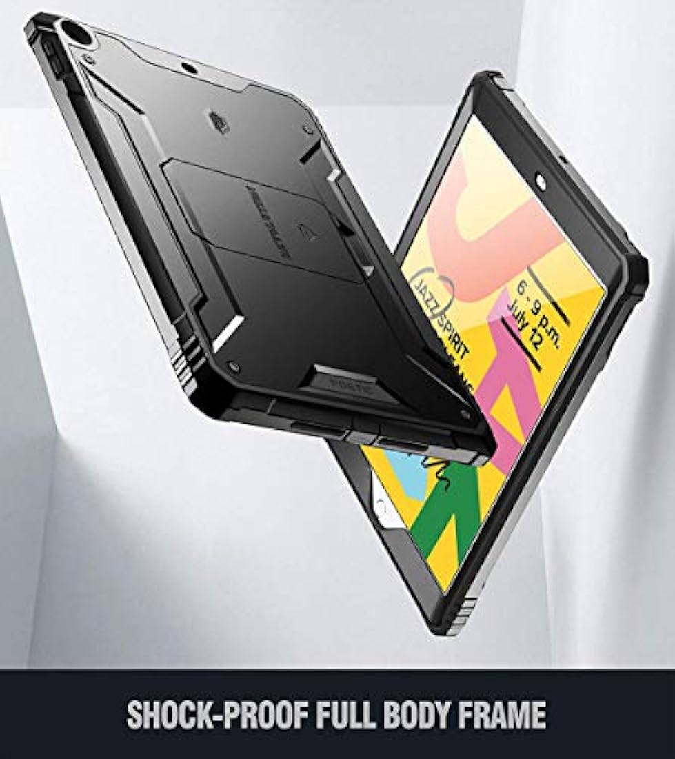 Funda protectora a prueba de golpes con pata de cabra negro